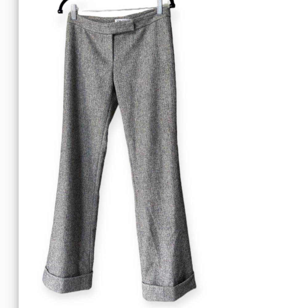 Avenue Montaigne tweed cuffed straight leg pants